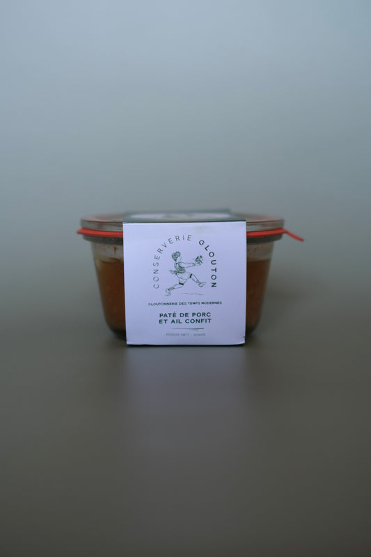 Pâté de porc et ail confit